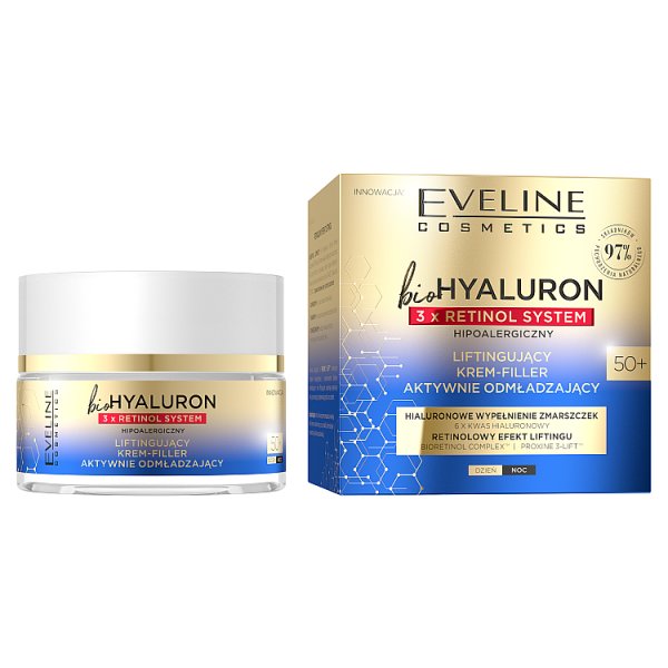 BioHyaluron 3 x Retinol Liftingujący krem-filler aktywnie odmładzający 50+