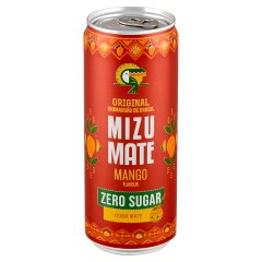 Mizu Mate Mango Zero Napój gazowany z ekstraktem yerba mate o smaku mango  330 ml