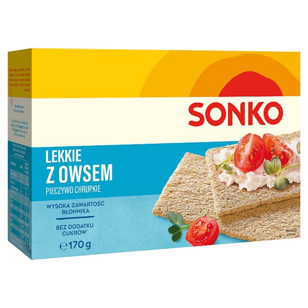 Sonko Pieczywo chrupkie Lekkie z owsem 170 g (32 sztuki)
