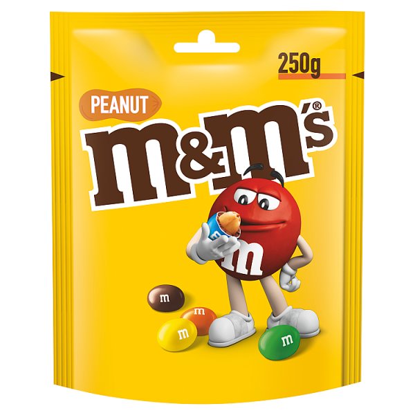 M&amp;M&#039;s Peanut Orzeszki ziemne oblane czekoladą w kolorowych skorupkach 250 g