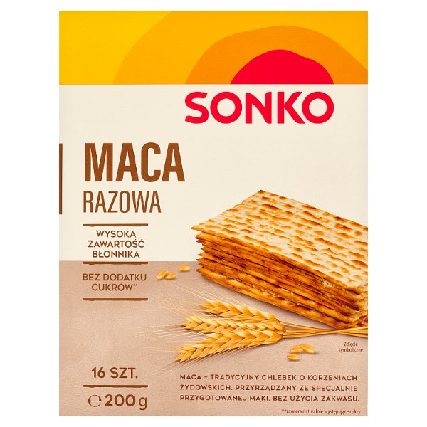 Sonko Maca razowa 200 g (16 sztuk)
