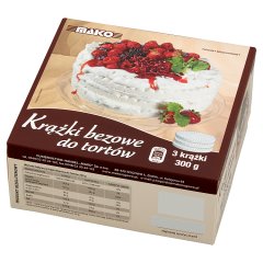 Mako Krążki bezowe do tortów 300 g (3 sztuki)