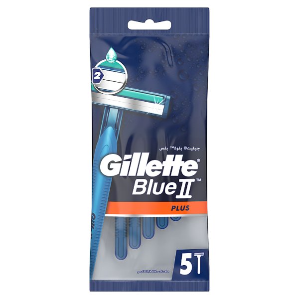 Gillette Blue II Plus Maszynki jednorazowe dla mężczyzn 5 sztuk