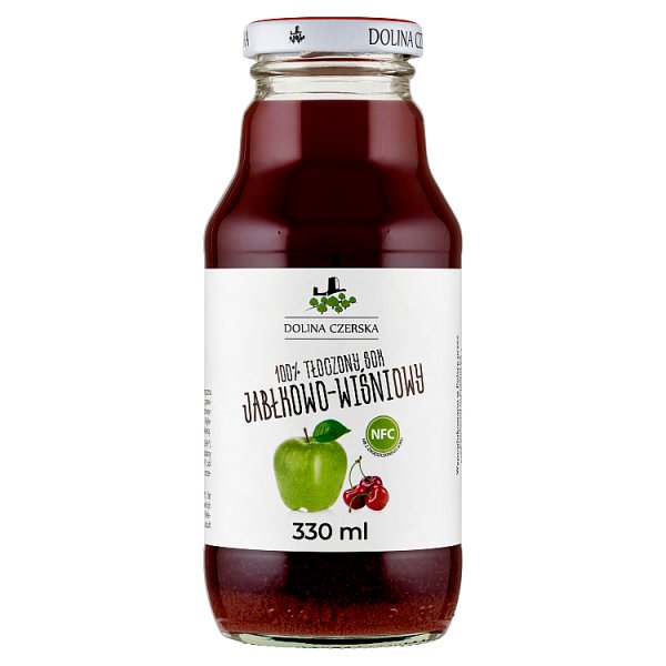 Dolina Czerska 100 % tłoczony sok jabłkowo-wiśniowy 330 ml