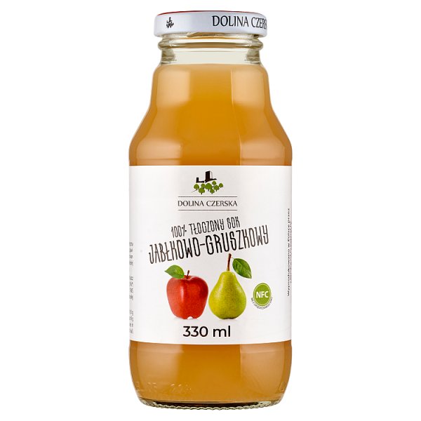 Dolina Czerska 100 % tłoczony sok jabłkowo-gruszkowy 330 ml