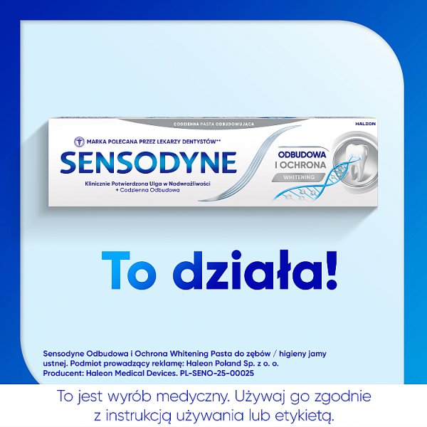 Sensodyne Whitening Pasta do zębów z fluorkiem odbudowa i ochrona 75 ml