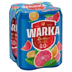 Warka Radler Mix piwa 0 % i lemoniady grejpfrut z pomarańczą 4 x 500 ml