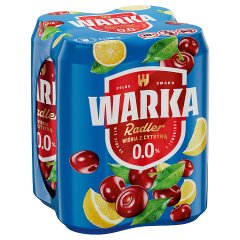 Warka Radler Mix piwa 0 % i lemoniady wiśnia  z cytryną 4 x 500 ml