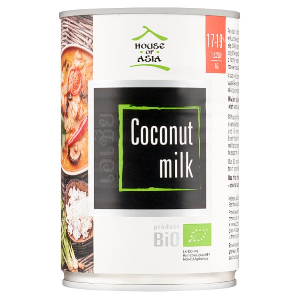 House of Asia Produkt roślinny Bio z kokosa 17-19 % 400 ml