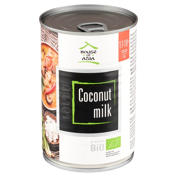 House of Asia Produkt roślinny Bio z kokosa 17-19 % 400 ml