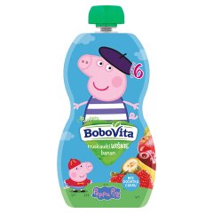 BoboVita Mus truskawki wiśnie banan po 6 miesiącu 100 g