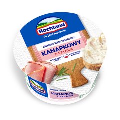 Hochland Kremowy serek twarogowy kanapkowy z szynką 130 g