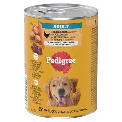 Pedigree Adult Mokra karma dla psów z kurczakiem i marchewką w galaretce 400 g