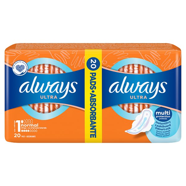 Always Ultra Normal (R1) Ze Skrzydełkami Podpaski 20 Sztuk