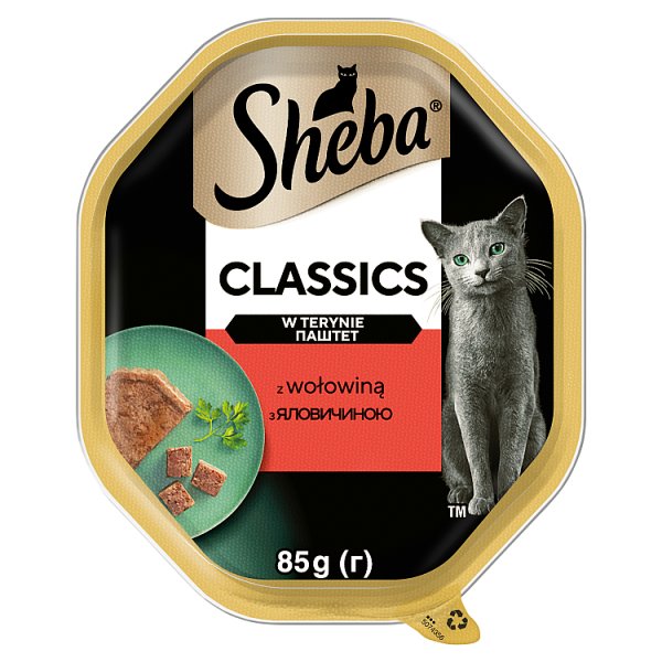 Sheba Classics Mokra karma dla dorosłych kotów w terynie z wołowiną 85 g