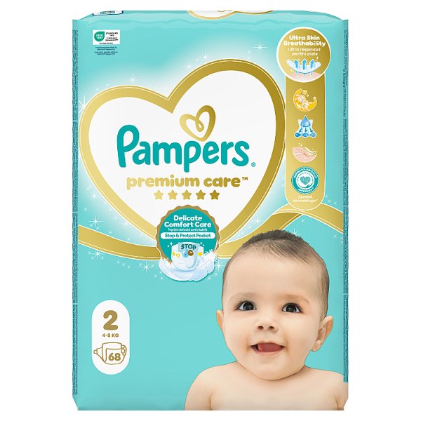Pampers Premium Care rozmiar 2, 68 pieluszki, 4kg-8kg