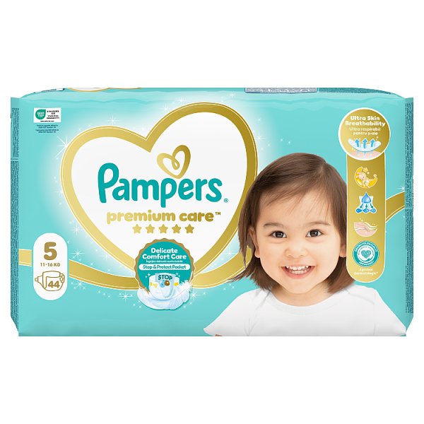Pampers Premium Care rozmiar 5, 44 pieluszki, 11kg-16kg