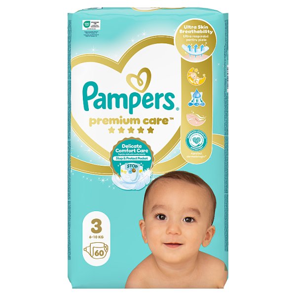 Pampers Premium Care rozmiar 3, 60 pieluszki, 6kg-10kg