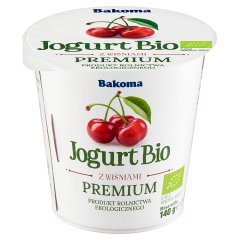 Bakoma Jogurt Bio z wiśniami premium 140 g