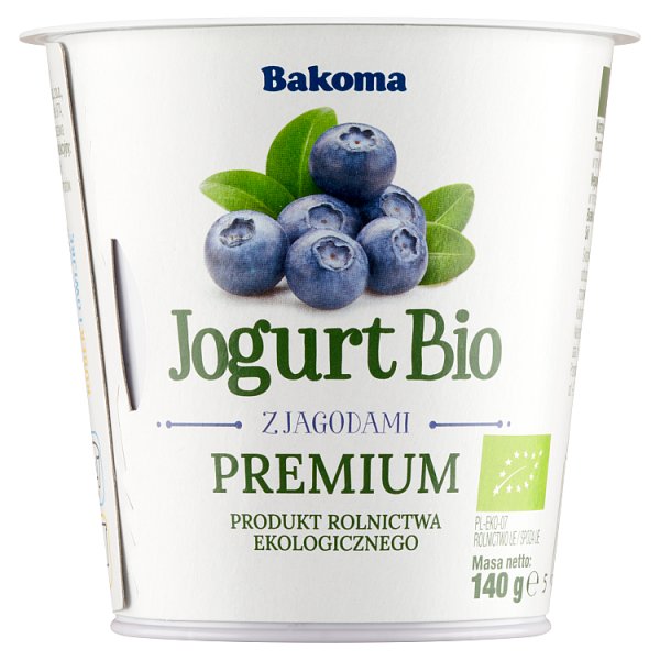 Bakoma Jogurt Bio z jagodami premium 140 g