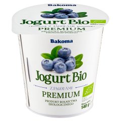 Bakoma Jogurt Bio z jagodami premium 140 g