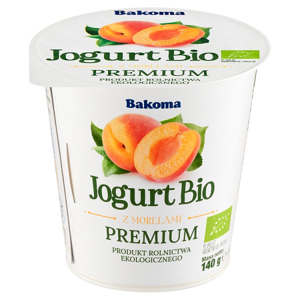 Bakoma Jogurt Bio z morelami premium 140 g