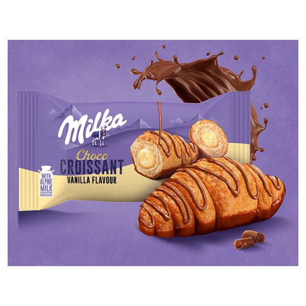 Milka Choco Croissant Rogalik z ciasta francuskiego z nadzieniem o smaku waniliowym 50 g