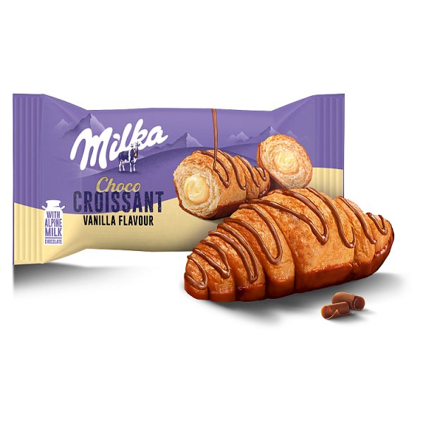 Milka Choco Croissant Rogalik z ciasta francuskiego z nadzieniem o smaku waniliowym 50 g