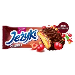 Jeżyki Herbatniki w czekoladzie deserowej wiśniowe 140 g