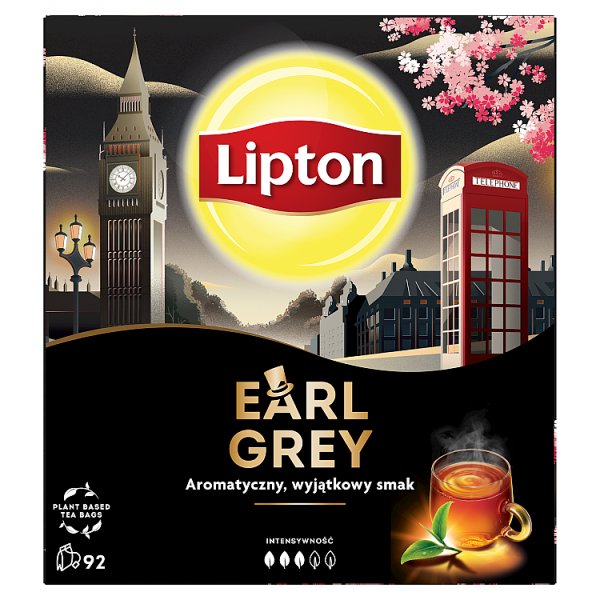 Lipton Earl Grey Herbata czarna  138 g (92 torebek)