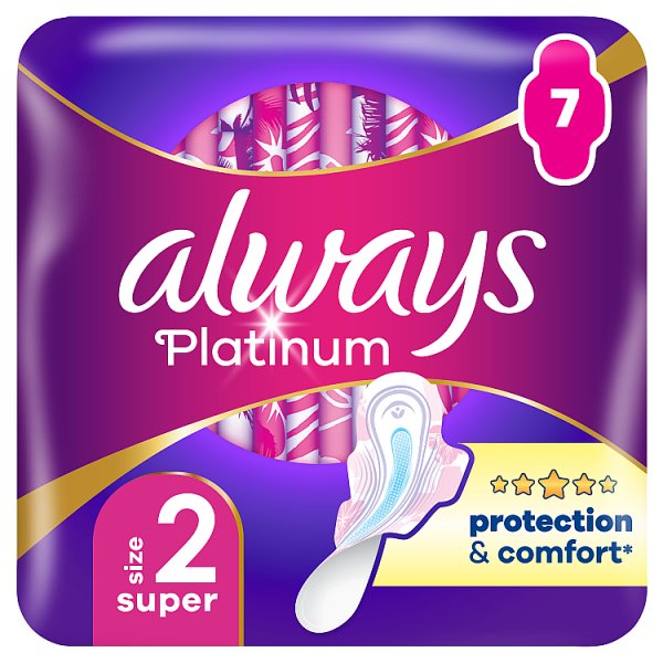 Always Platinum Super (rozmiar 2) Podpaski ze skrzydełkami 7