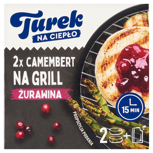 Turek Na ciepło Camembert na grill żurawina 230 g (2 x 100 g + 30 g)