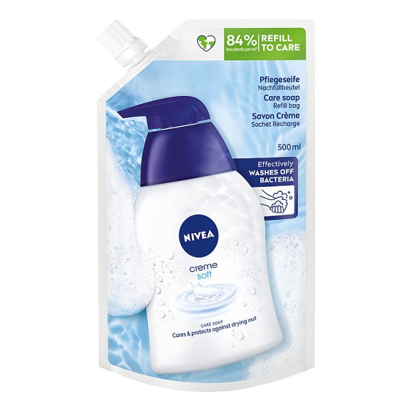 Nivea Creme Soft Kremowe mydło w płynie opakowanie uzupełniające 500 ml