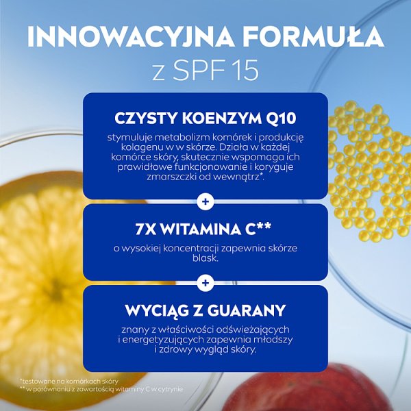 Nivea Q10 Przeciwzmarszczkowa Energia Rozświetlający krem na dzień 50 ml
