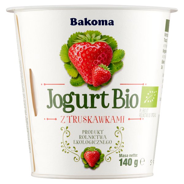 Bakoma Jogurt Bio z truskawkami 140 g