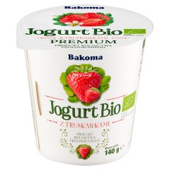 Bakoma Jogurt Bio z truskawkami 140 g