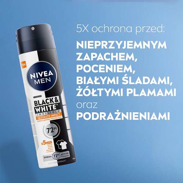 Nivea Black&amp;White Invisible Ultimate Impact Antyperspirant Spray 150 ml