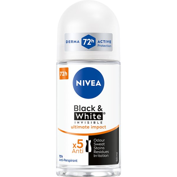 Nivea Black&amp;White Invisible Ultimate Impact Antyperspirant Roll ON 50 ml