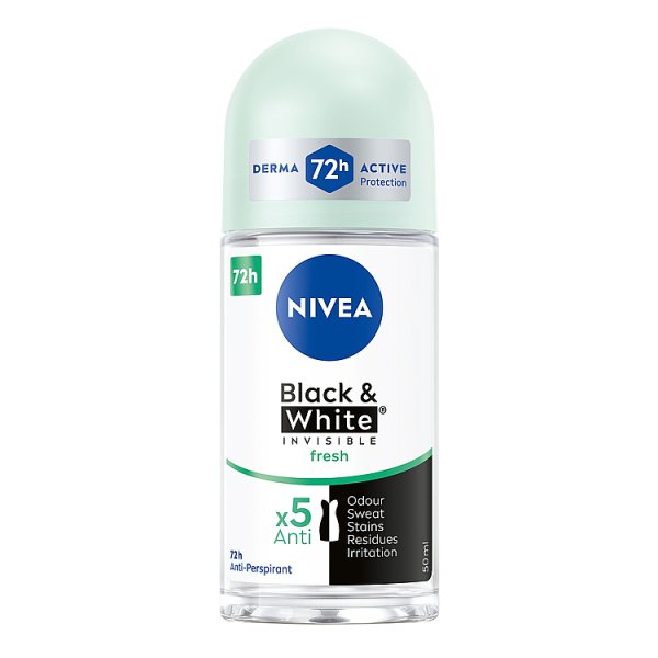 Nivea Black&amp;White Invisible Fresh Antyperspirant Roll ON 50 ml