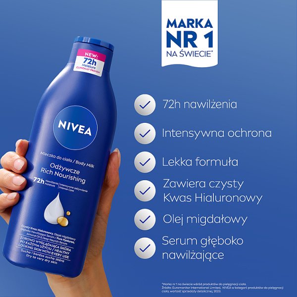 Nivea Odżywcze mleczko do ciała, 250 ml