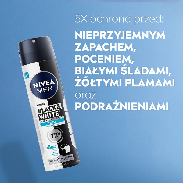 Nivea Black&amp;White Invisible Fresh Antyperspirant Spray 150 ml
