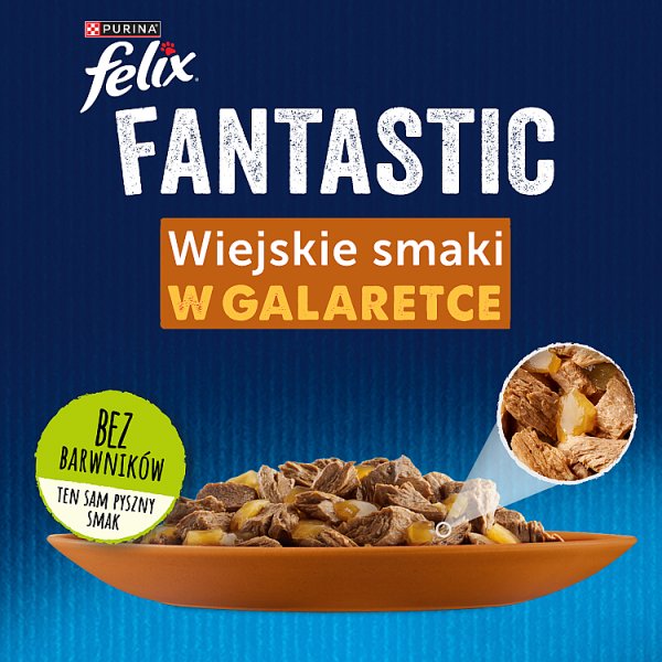 Felix Fantastic Karma dla kotów wiejskie smaki w galaretce 340 g (4 x 85 g)