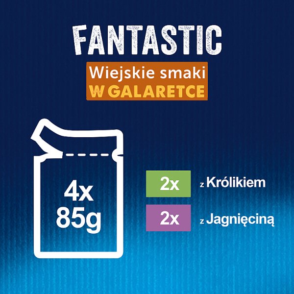 Felix Fantastic Karma dla kotów wiejskie smaki w galaretce 340 g (4 x 85 g)