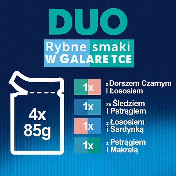 Felix Duo Karma dla kotów rybne smaki w galaretce 340 g (4 x 85 g)