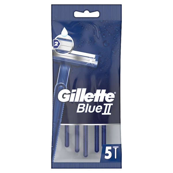 Gillette Blue II Maszynki jednorazowe dla mężczyzn 5 sztuk