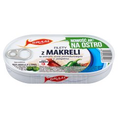 Graal Filety z makreli w ostrym sosie pomidorowym z jalapeno 170 g