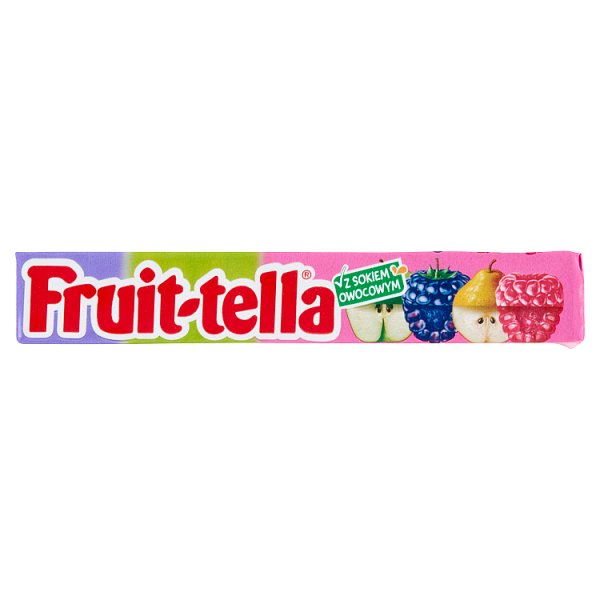 Fruittella Cukierki do żucia o smaku jabłkowym gruszkowym malinowym i jeżynowym 41 g