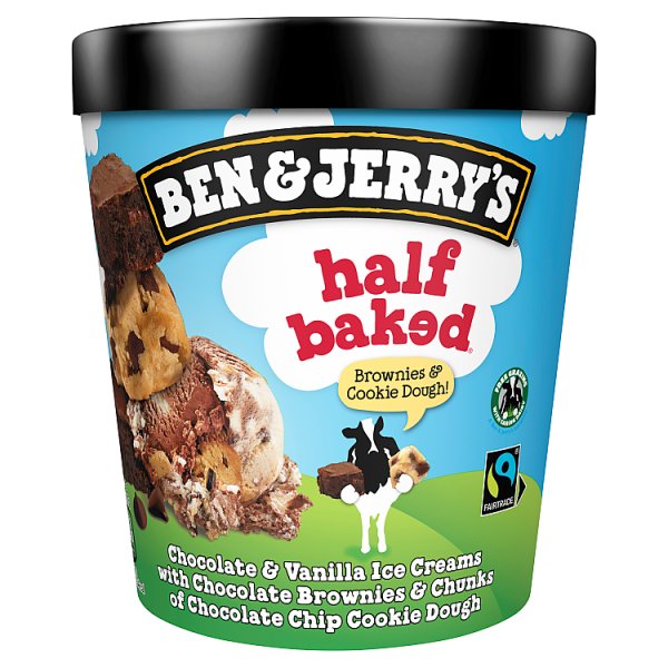 Ben &amp; Jerry&#039;s Half Baked Brownies &amp; Cookie Dough Lody 465 ml