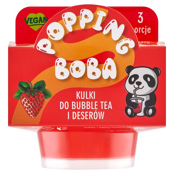 Popping Boba Kulki do bubble tea i deserów z sokiem z truskawki 130 g