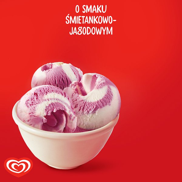 Big Milk Lody o smaku śmietankowo-jagodowym 900 ml